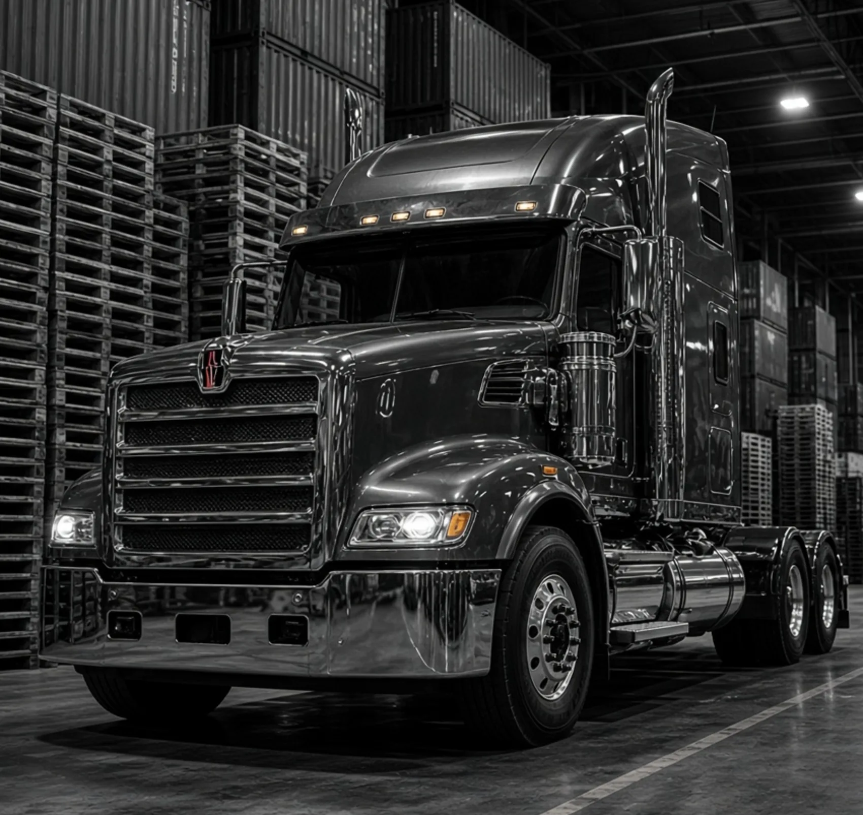 GDI Express tractor staged in the warehouse